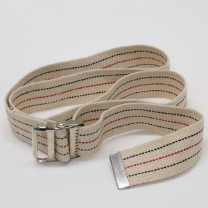 Medline Gait Belts MDT821203 60 Inch, Metal Buckle - Red, White & Blue Stripes.